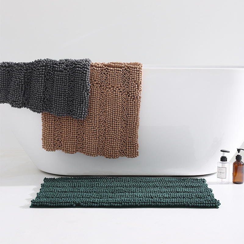 Thick And Fine Wool Chenille Floor Mats Water Absorption Entrance Children's Bathroom Anti-slip Mats Jie Ling