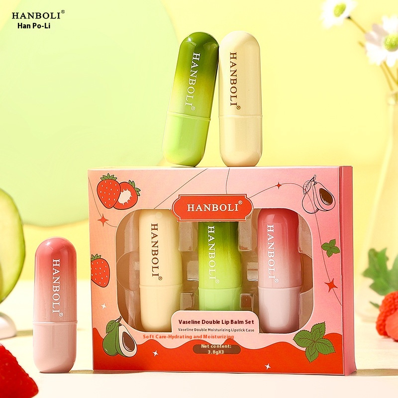 Hanboli Vaseline Lip Balm Repair Lip Balm Brightens Lip Color Exfoliates Dry Cracked Lip Balm Autumn And Winter Artifact