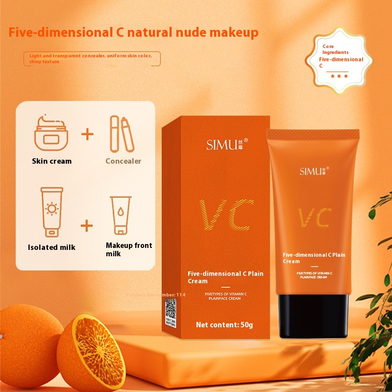 SIMUFive-fold Vitamin CBare Face Cream Isolates Bare Makeup These Natural Moisturizing Oil Control Lazy Face Cream Facial Bare Face Cream