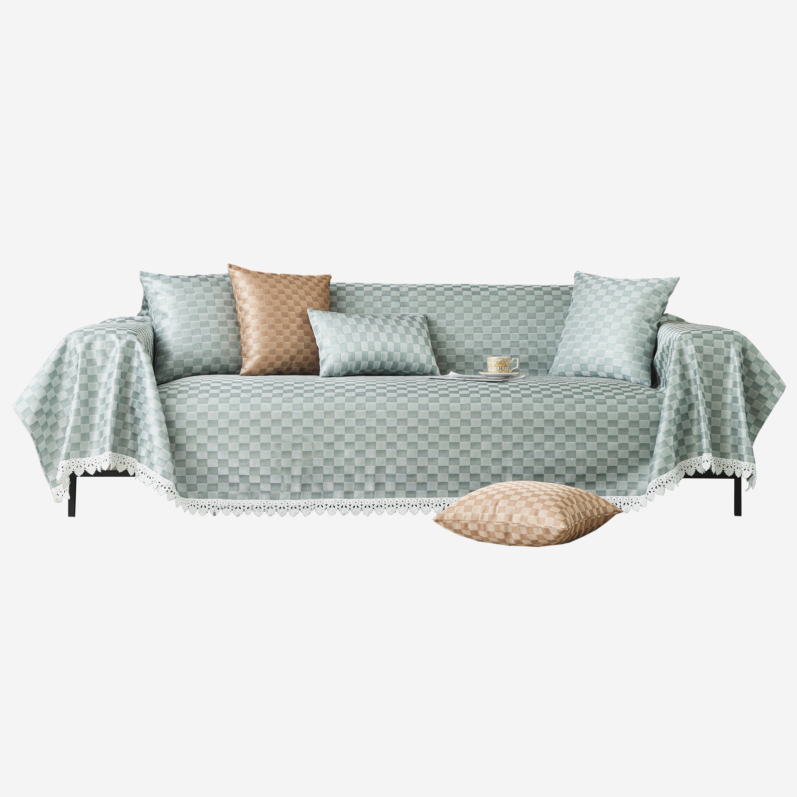 Summer Cooling And Refreshing Ice Silk Sofa Cover Summer Universal Anti-cat Scratching And Dustproof Sofa Cover