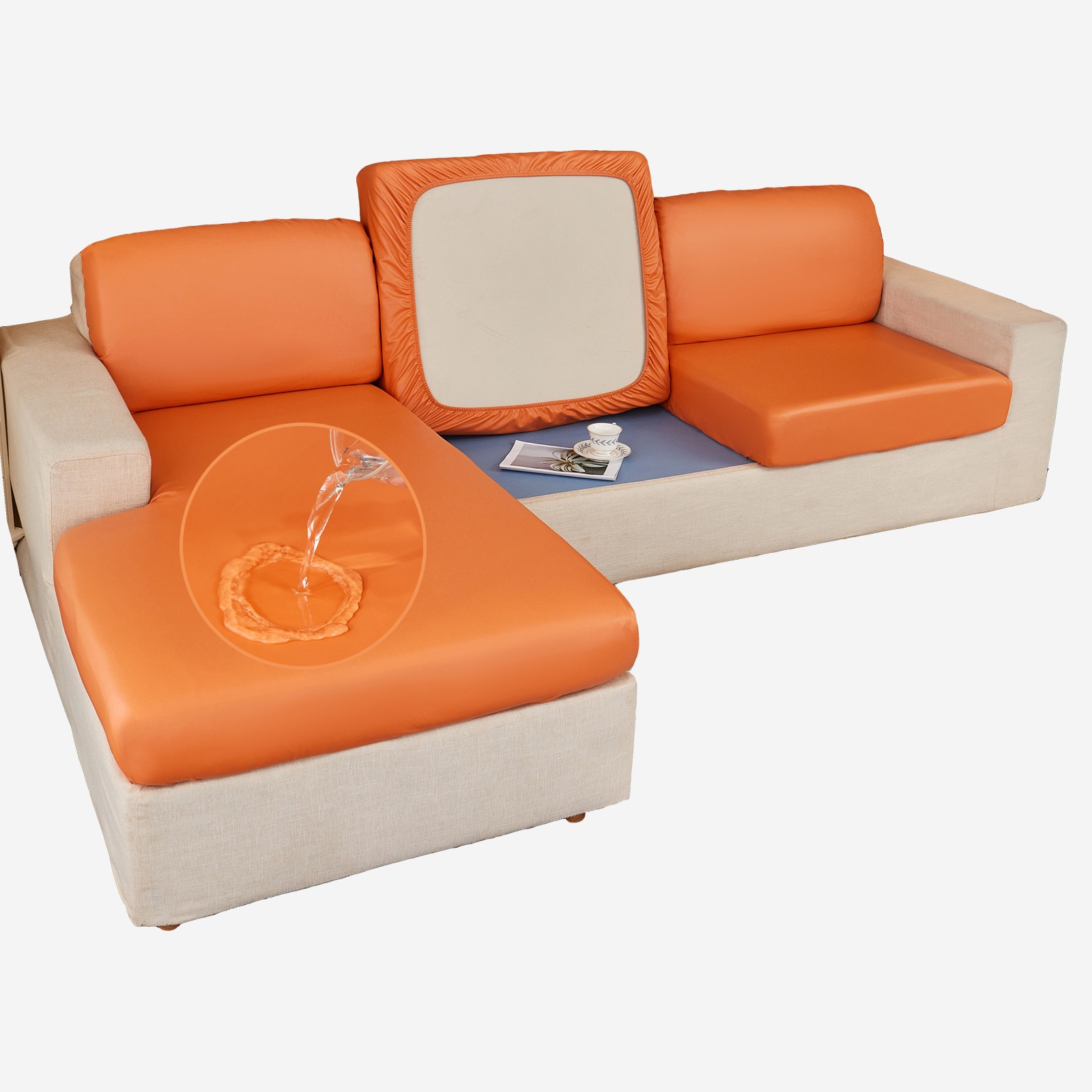 Waterproof Technology Fabric Sofa Cover Solid Color All-inclusive Elastic Sofa Cover Universal For Four Seasons Single Double Three-person Sofa Cover