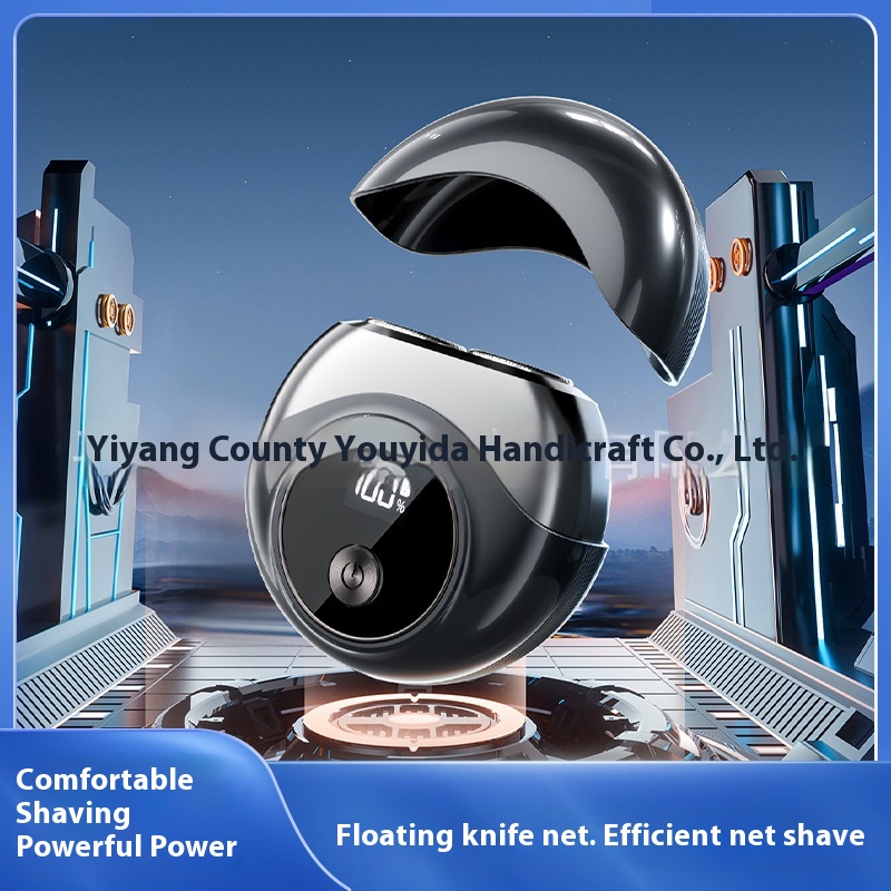 Small Flying Saucer Mini Electric Shaver USBRechargeable Washable Men's Silent Travel Portable Shaver