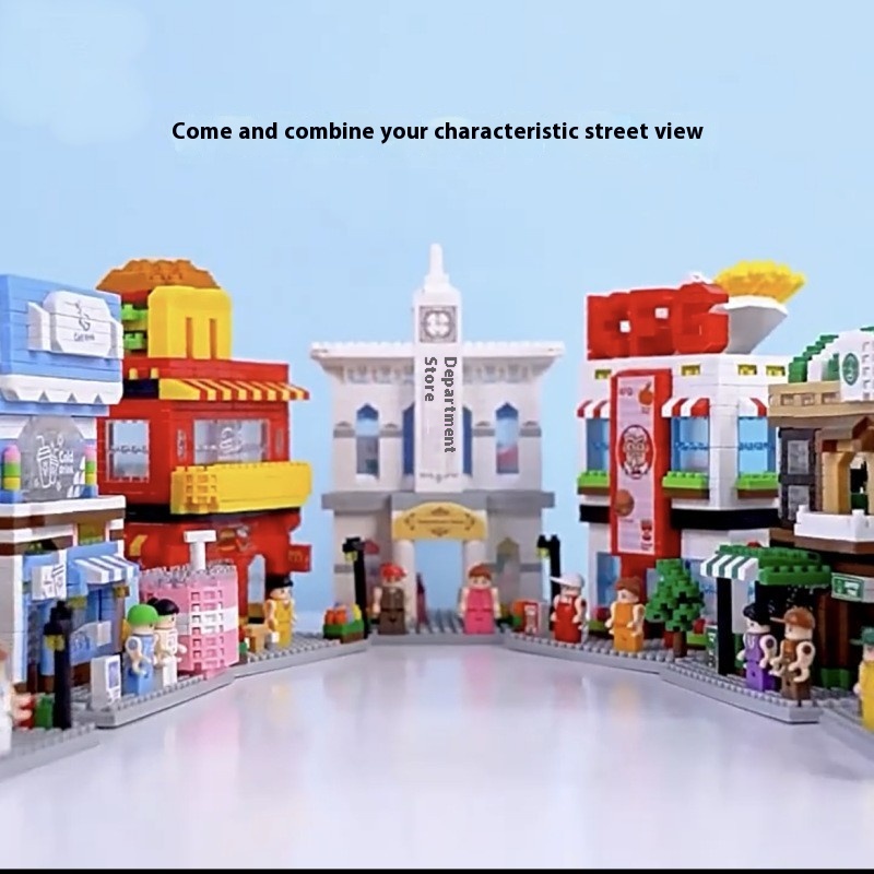 Compatible With Lego Small Particles,Versatile Mini Building Blocks,City Street Scene Buildings,Children's Educational Assembly Toys