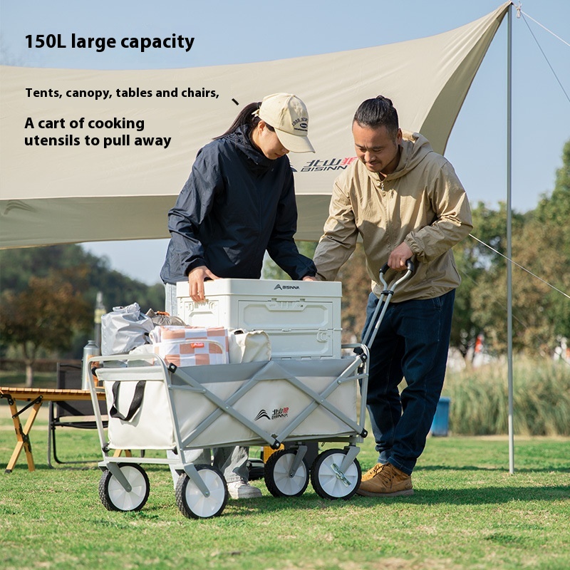 Foldable Camping Cart,Outdoor Cart,Picnic Camping,Shopping,Stall,Large Camping Site,Small Trailer Table