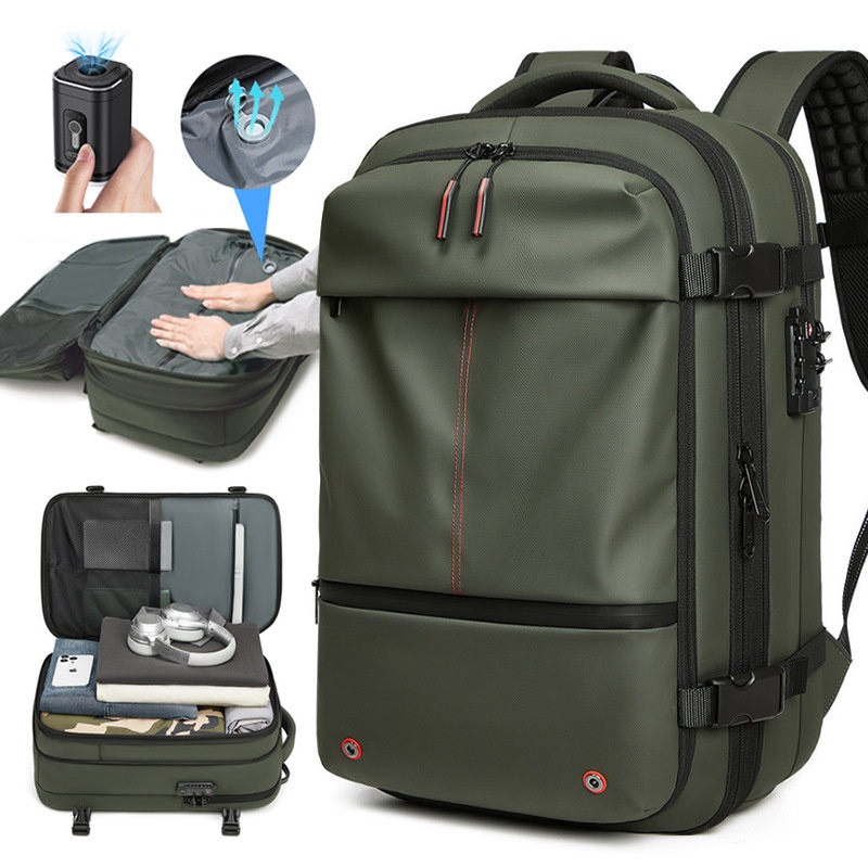 Backpack For Men,High-end Expandable Computer Bag,Multi-functional Business Trip Waterproof Travel Bag,Vacuum Compression Backpack