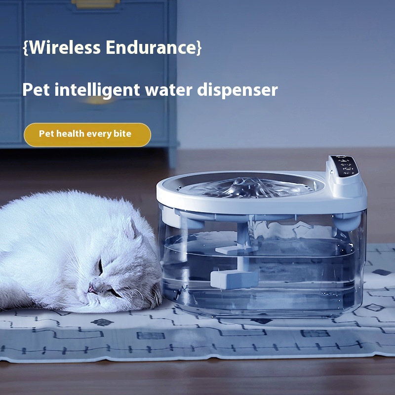 Internet Celebrity Smart Pet Stainless Steel Drinking Fountain Wireless Cycle Rechargeable Silent Water Feeder Water Cat Drinking Fountain
