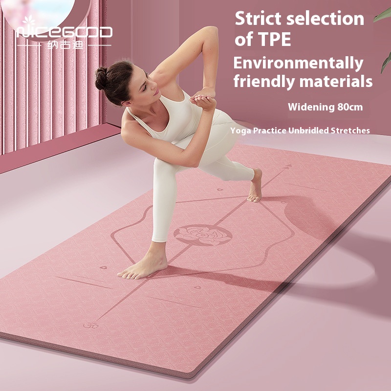 Nagudi Widened And Thickened Silent Shock Absorption Home Yoga Dance Fitness Exercise Skipping Rope Tpe Double Yoga Mat
