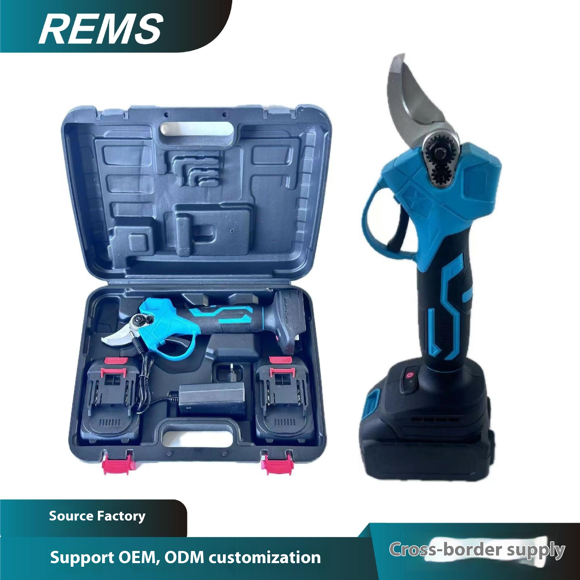 Foreign Trade Lithium Battery Pruning Shears Portable Scissors Garden Electric Scissors Fruit Tree Thick Branch Shears