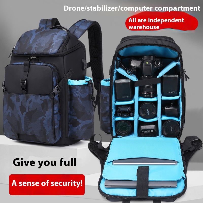 Professional Camera Bag Men And Women SLRMulti-function Shoulder Photography Backpack Drone Computer Bag Stabilizer Bag