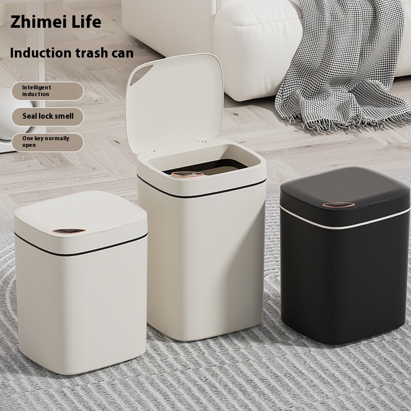 Smart Trash Can High Value Household Kitchen Bathroom Large Capacity Automatic Lid Opening Sensor Trash Can