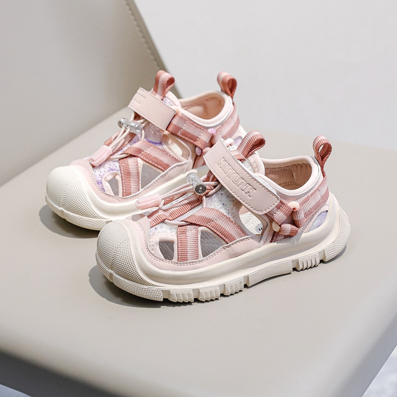Summer Girls'Closed Toe Shoes Soft Sole Children's Sports Shoes Non-slip Boys'Casual Beach Hole Sandals