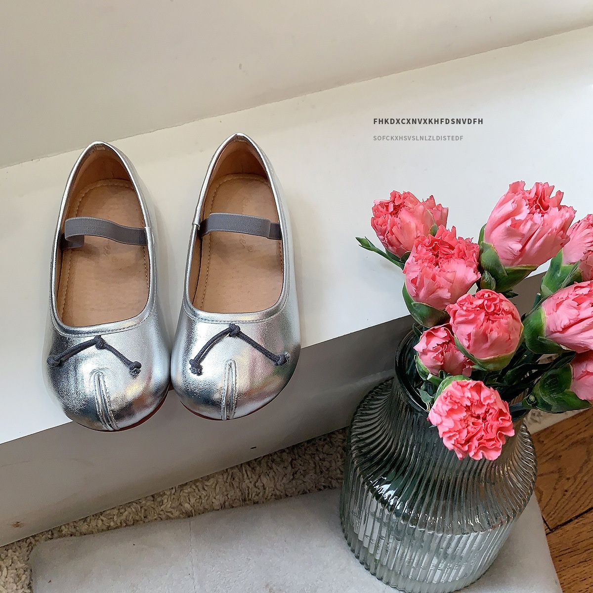 Silver Fake Split-toe Children's Shoes For Children1-3-6 Years Old Girls'Small Leather Shoes Spring Shallow Mouth Baby Princess Shoes