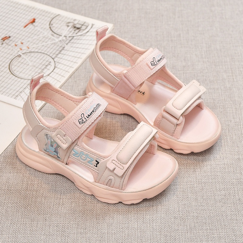 Girls Sandals Summer Children's Beach Shoes Casual Fashion Soft Bottom Non-slip Versatile Little Girl Shoes