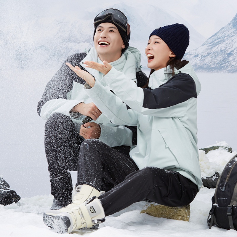 Outdoor Jacket Men's Three-in-One Jacket Women's Cold-Proof Warm Ski Suit Removable Liner Two-piece