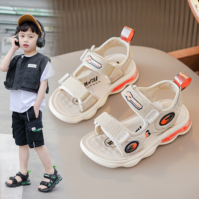 Boys Sandals Summer Medium And Large Children Soft Bottom Non-slip Children's Shoes Baby Little Boy Beach Shoes