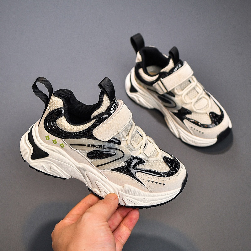 Boys Shoes Spring And Autumn Children's Dad Shoes Mesh Breathable Medium And Large Children's Casual Girls Sports Shoes