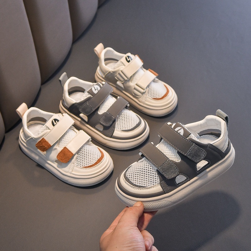 Boys Shoes Children's Baby Mesh Shoes Summer Breathable Single Mesh Hollow Korean Version Little Boy Sneakers