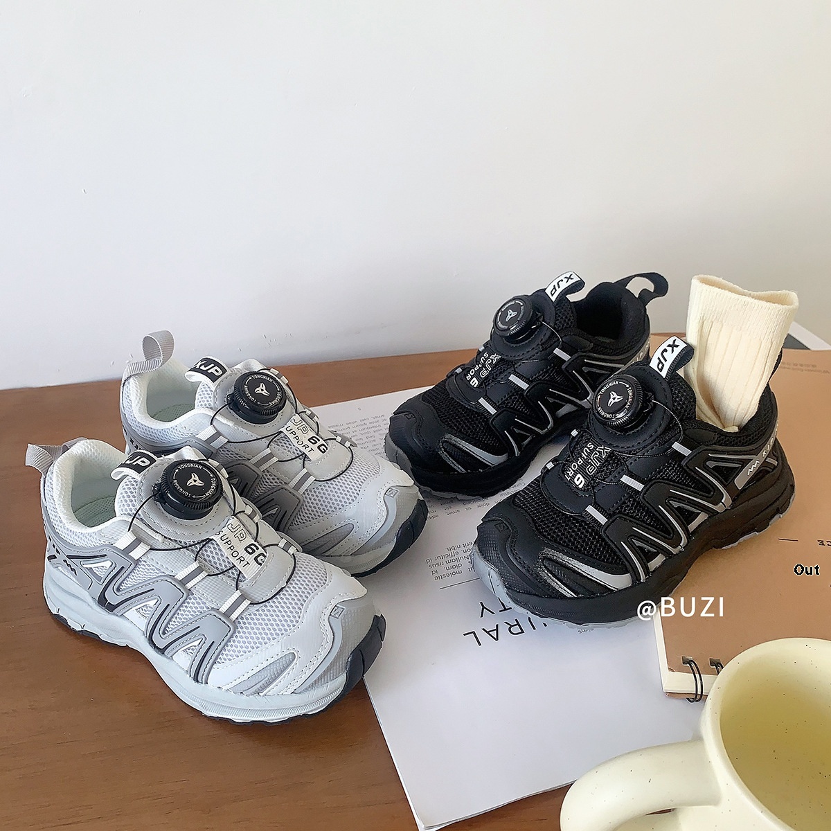 Knob Children's Shoes For Children Aged1-3-6 Years Old Children's Sports Shoes Mesh Breathable Girls'Daddy Shoes Boys'Baby Shoes