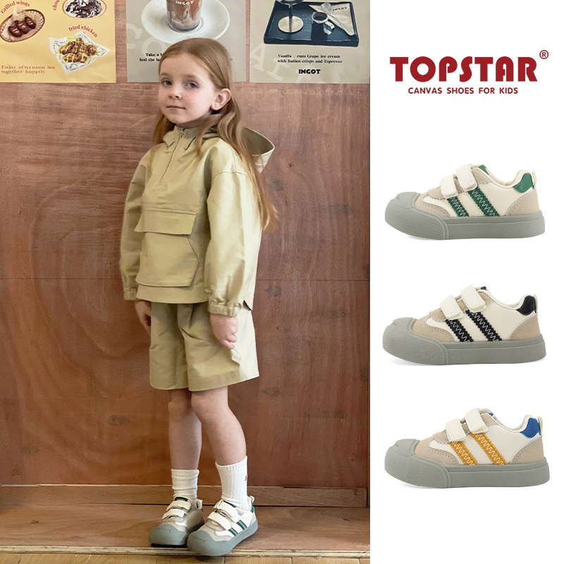TOPSTARChildren's Shoes,Children's Kindergarten Indoor Shoes,Baby Shoes,Open Smile Children's Canvas Shoes Spring