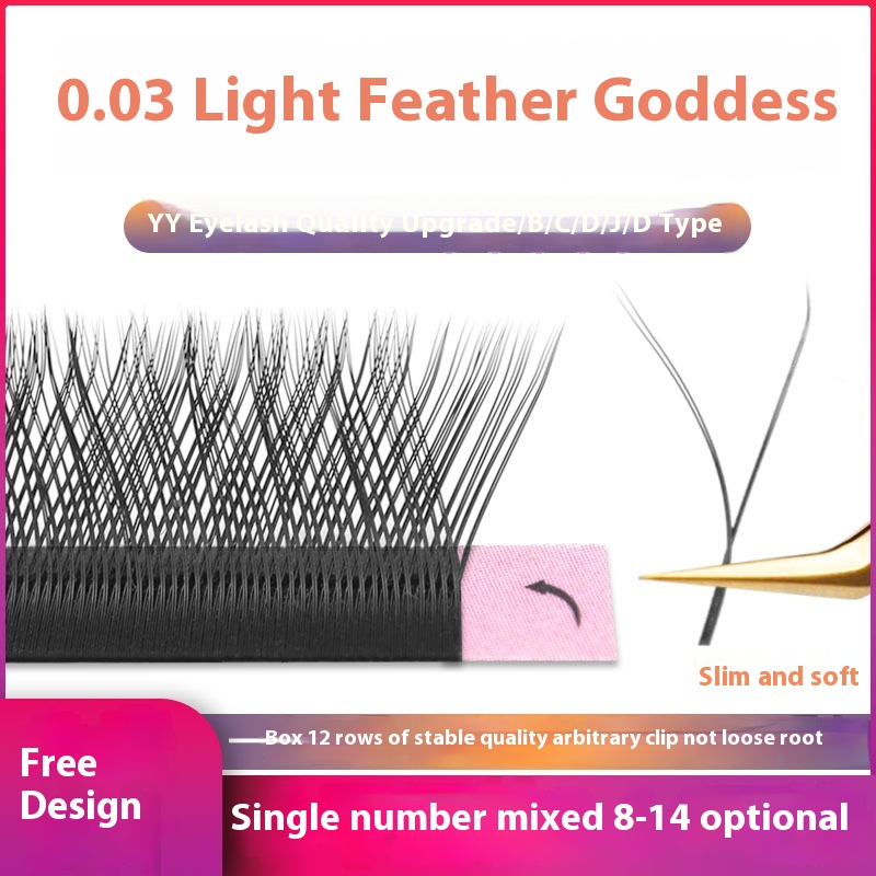 Y-shaped Eyelashes For Eyelash Extension Shop Yy Eyelashes0.03 Soft Hair Can Be Freely Clamped Without Loose Roots Y-shaped Grafted Eyelashes