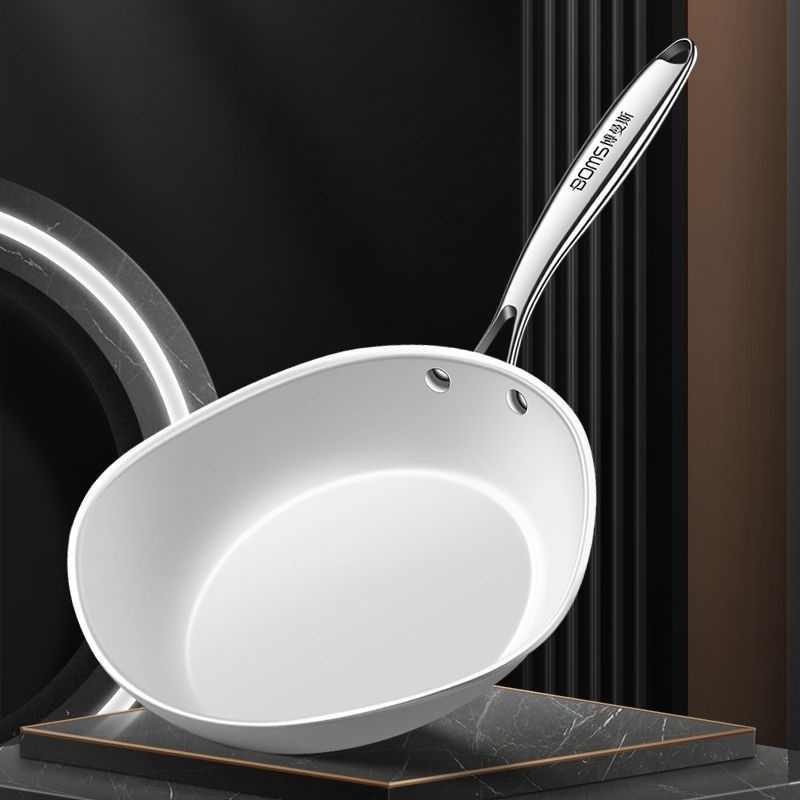 Ceramic Frying Pan Uncoated Non-stick Pan Cooking Breakfast Steak Fried Egg Pan Household Gas Stove Frying Pan