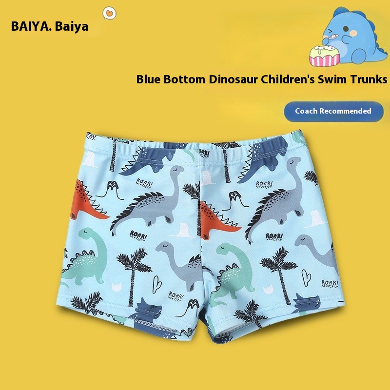 Children's Swimming Trunks Boys Boxer Polyester Small And Medium Children Cartoon Beach Hot Spring Little Boy Water Park Swimming Trunks