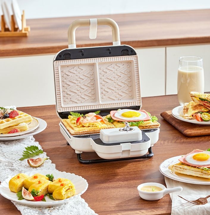 Yidepu Household Timing Multifunctional Waffle Light Food Machine Small Bread Machine Double Plate Sandwich Breakfast Machine