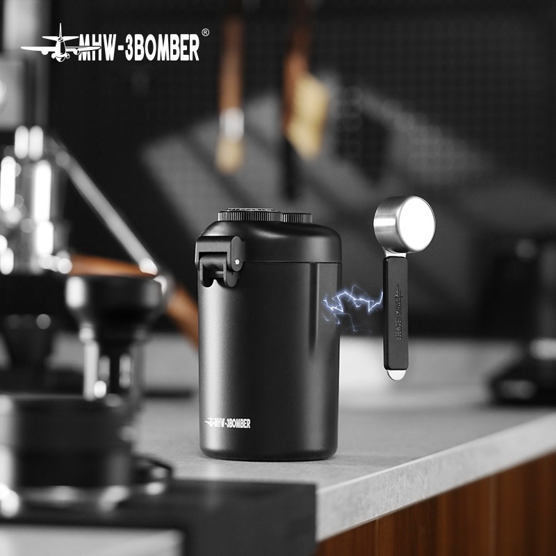 Bomber Small Steel Cannon Coffee Bean Sealed Can Food Grade Humidity Monitoring Double Layer Storage Can Storage Can