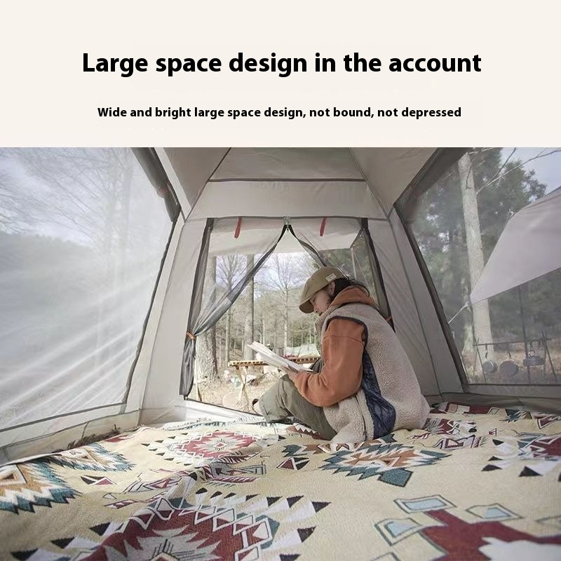 Tent Outdoor Portable Camping Equipment Foldable Thickened Fully Automatic Anti-ratorm Picnic Camping Supplies