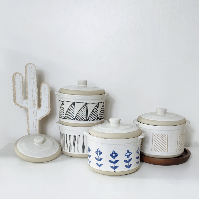 Small Ceramic Stew Pot For One Person Soup Pot Japanese Style Water Stew Pot Liner With Lid Steamed Egg Bowl Stewed Bird's Nest Bowl Creative