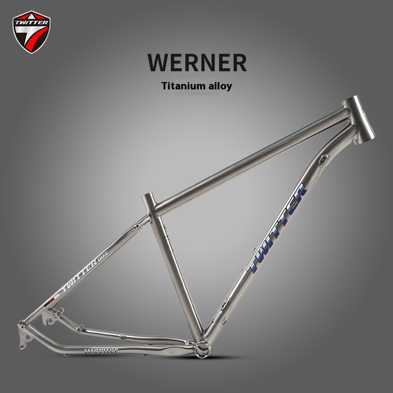 TWITTERWERNERTitanium Alloy Frame Aviation Grade Barrel Axis XCCross-country Mountain Bike Bicycle Frame
