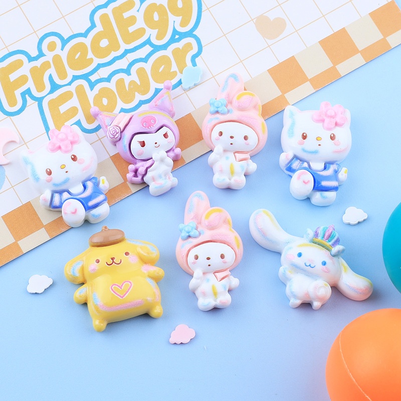 Laser Sense Cartoon Small Animals DIYCream Glue Homemade Mobile Phone Case Headdress Hairpin Jewelry Resin Accessories