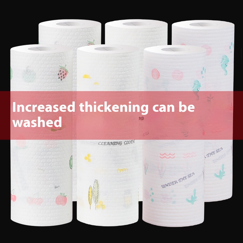 Lazy Rag Disposable Kitchen Dry And Wet Dual-use Housework Cleaning Kitchen Paper Special Paper Household Dishwashing Cloth Paper Towel