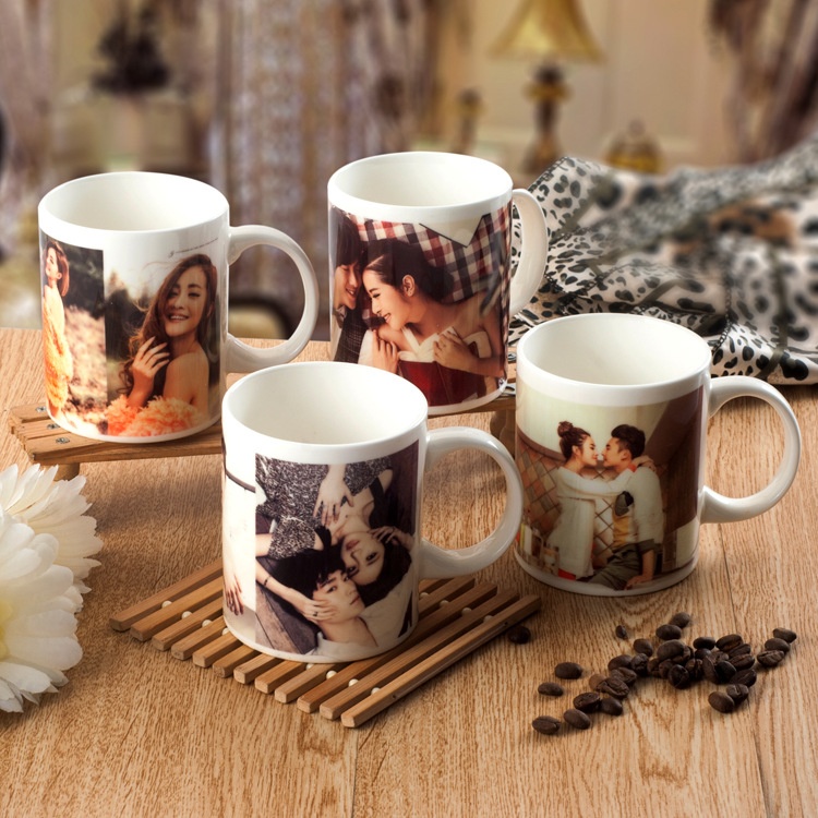 Special Couple Gift DIYPhoto Thermal Transferurance Company Magic Gift Color Changing Ceramic Cup