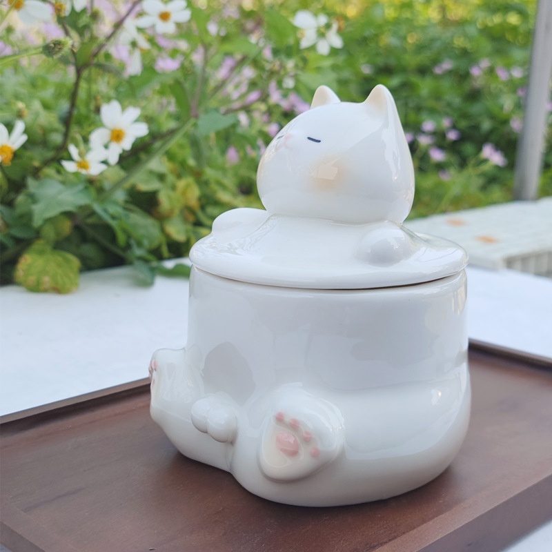 Summer Product/Original Cute Hand-painted Cat Water Cup Creative Underglaze Colored Ceramic Cup Couple Holiday Gift