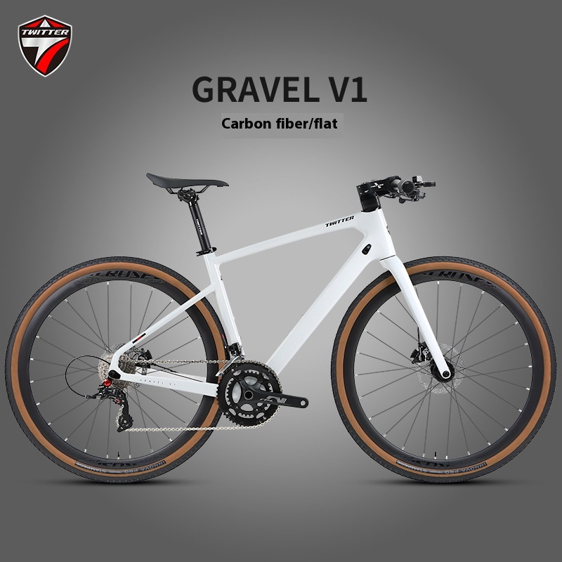 TWITTERGRAVEL-V1 Off-road Road Bike24-speed Oil Disc Brake Gravel Flat Handlebar City Bike