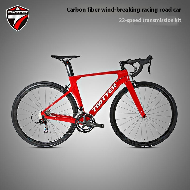 R10 Carbon Fiber Road Bike22-speed Rim Brake Racing Bike RETROSPECShuntai Wind-breaking Road Bike
