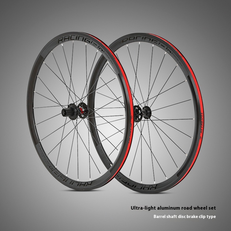 Zhuite Aluminum Alloy Four-bearing Disc Brake Barrel Axle Road Wheel Set700 CWheel Set Bicycle Wheel Set Six-claw Tower Base