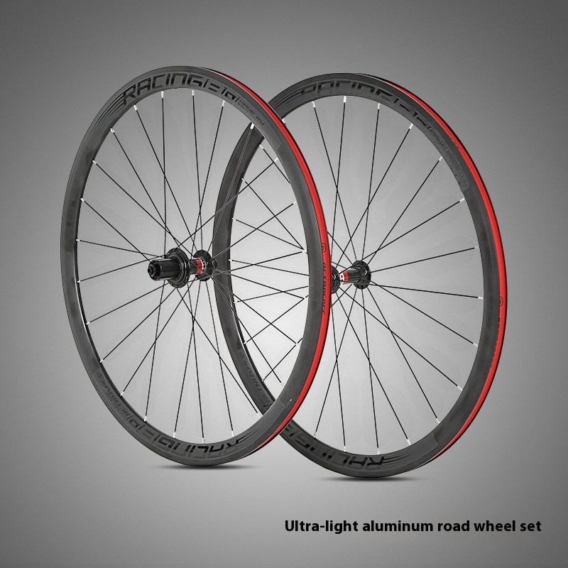Ultralight Road Wheel Set Aluminum Alloy Four-perlin Round Spoke700 CCassette Bicycle Wheel Set Hub