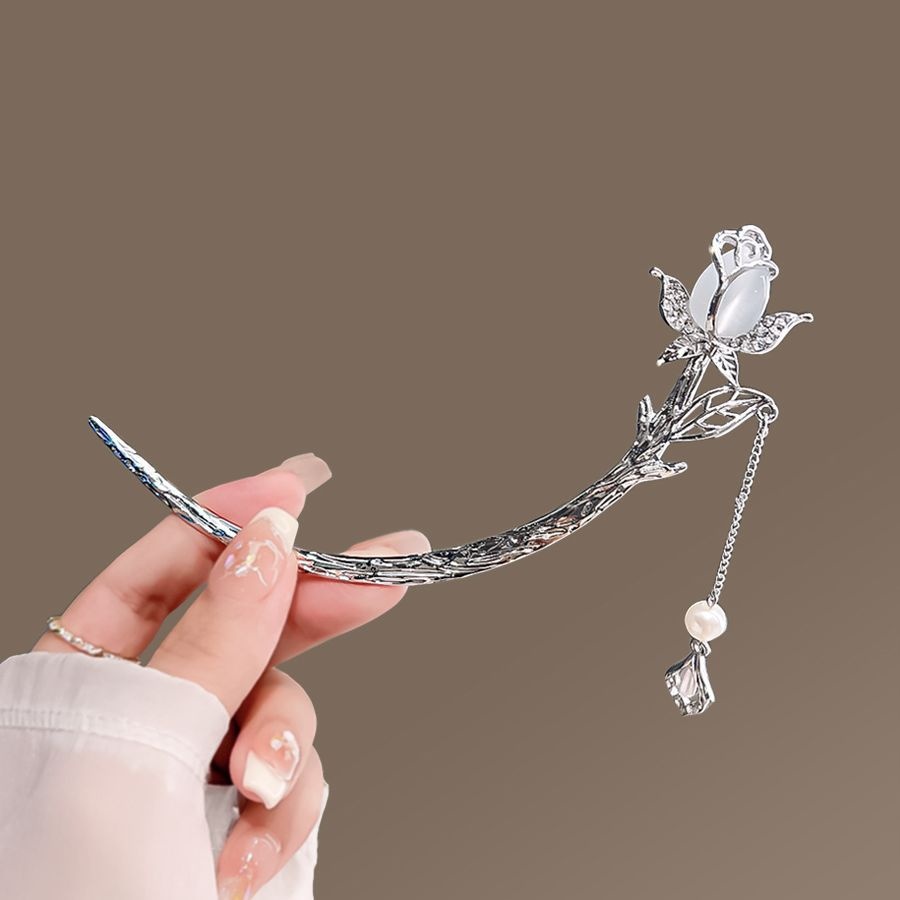 High-grade Crescent Hairpin For Women,Chinese Style Niche Design,Tulip Ball Head Hairpin,Personalized Hairpin
