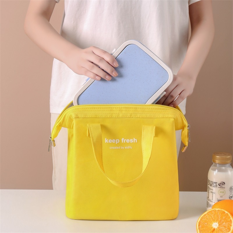 Large Capacityulated Lunch Bag Hand-held Lunch Box Bag For Going Out To Work Steel Frame Portable Macaron Ice Bag For Mothers