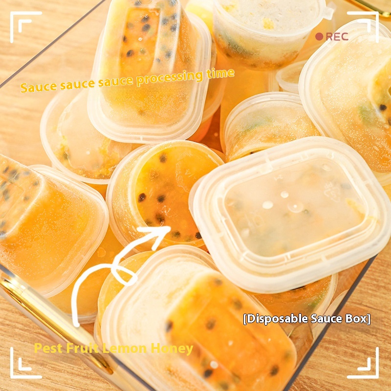 Disposable Passion Fruit Packaging Box Dipping Box Seasoning Box Lemon Frozen Box Takeaway Commercial Onion Ginger Small Packaging Box