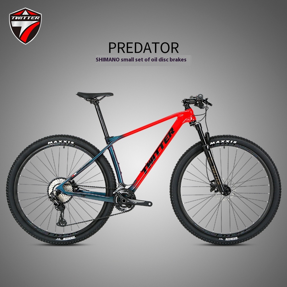 TWITTERCarbon Fiber Mountain Bike Shimano24-speed Barrel Shaft Chameleon Frame Mountain Bike