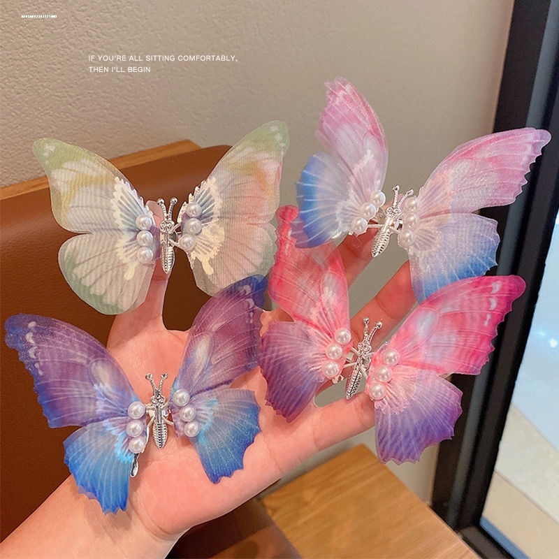 Moving Butterfly Hairpin With Wings For Children,Hairpin Headdress For Girls In,Super Cute Hair Accessories