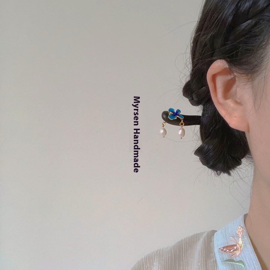 Ebony Hairpin For Women Autumn And Winter Ancient Style Hairpin Simple Modern Hairpin Wooden Hairpin Wooden Hairpin Cheongsam Headdress