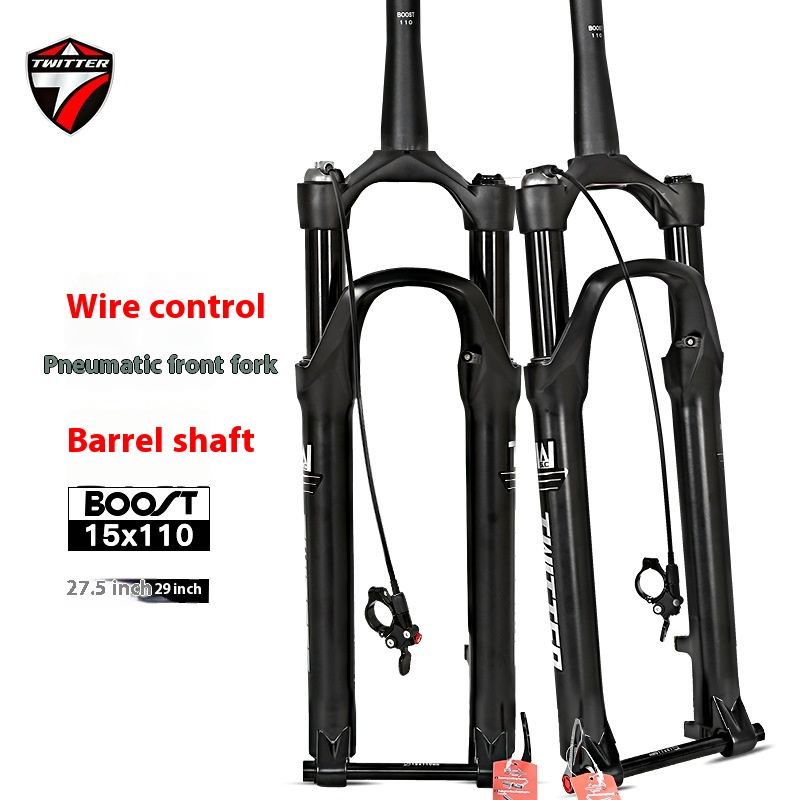 TWITTERMountain Bike Barrel Axis Controlled Air Pressure Front Fork BOOST-110 Open Gear27.5/29 Inch Front Fork