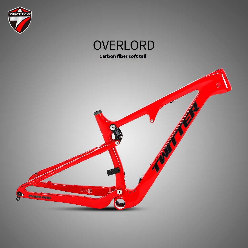 Zhuite OVERLORDCarbon Fiber Soft Tail Mountain Bike Frame27.5/29 Inch XCCross-country Downhill Bike