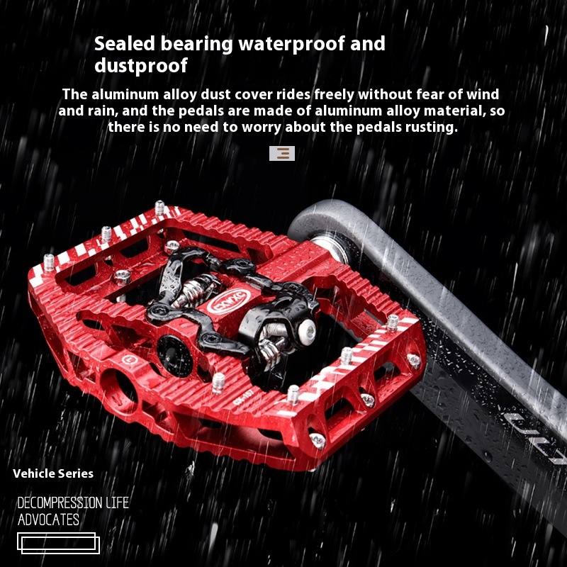 Bicycle Bearings Mountain Bike Double-sided Lock Pedal Aluminum Alloy Dual-purpose Pedal Bearings Outdoor Riding Equipment