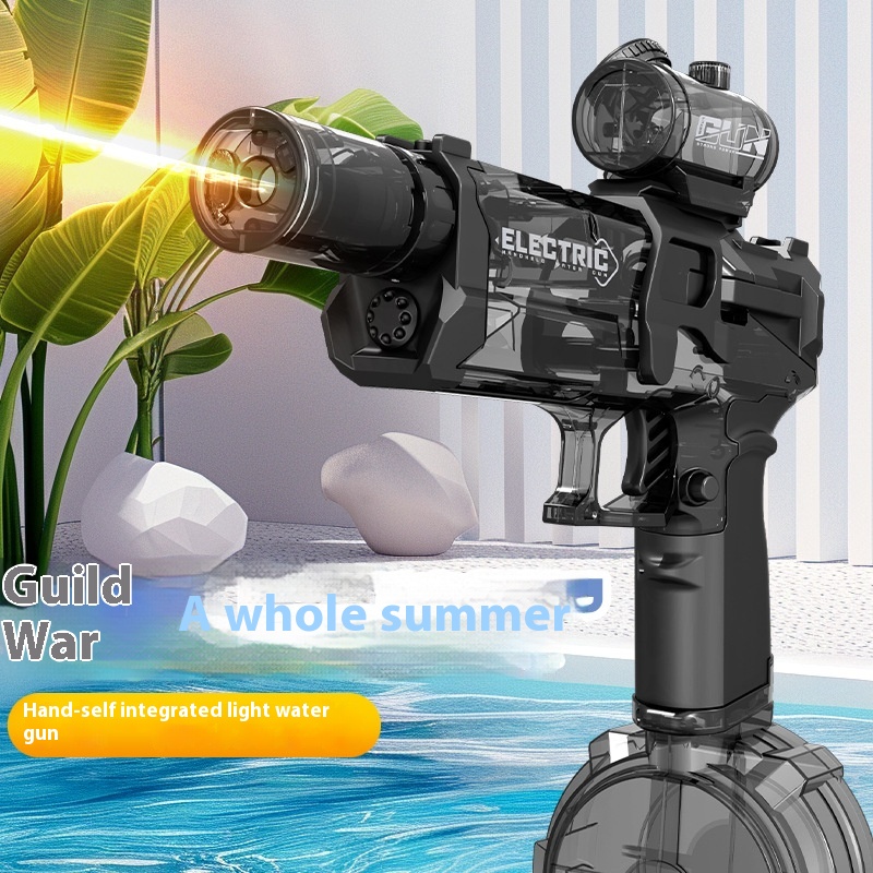 Fire Ice Rat Explosive Electric Water Gun Children's Toy Pulse Manual Electric Flame Water Gun With Light