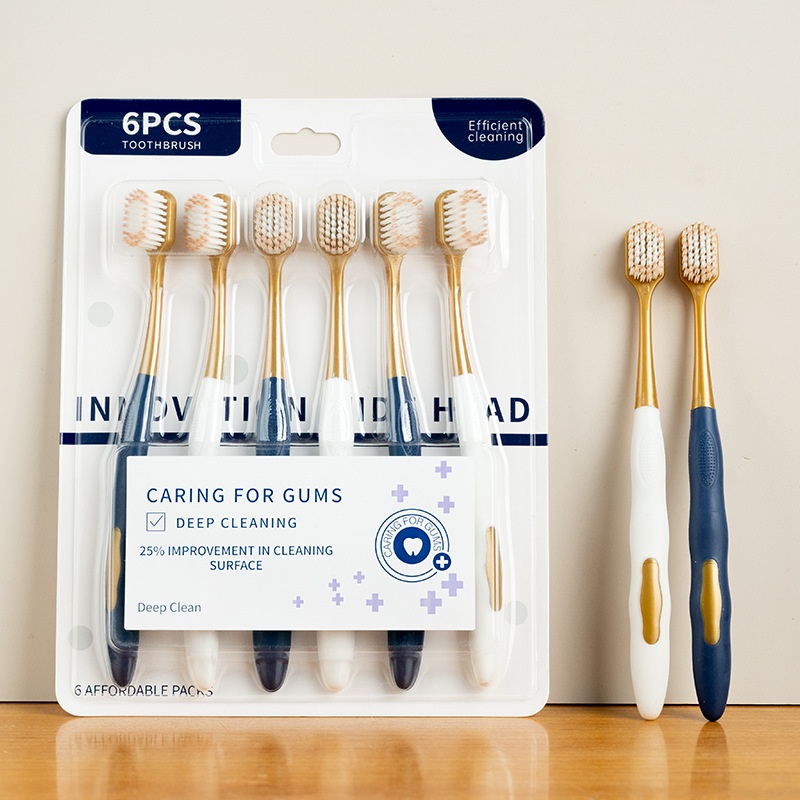 Toothbrush Advanced Soft Bristle Toothbrush Adult Home6 Pack Wide Head Gum Protection Couple Toothbrush
